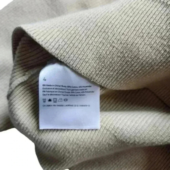 Lululemon Waist Length Crewneck  Sweater Prosecco Lemon Sorbet Cotton Women's 4 - Picture 11 of 13